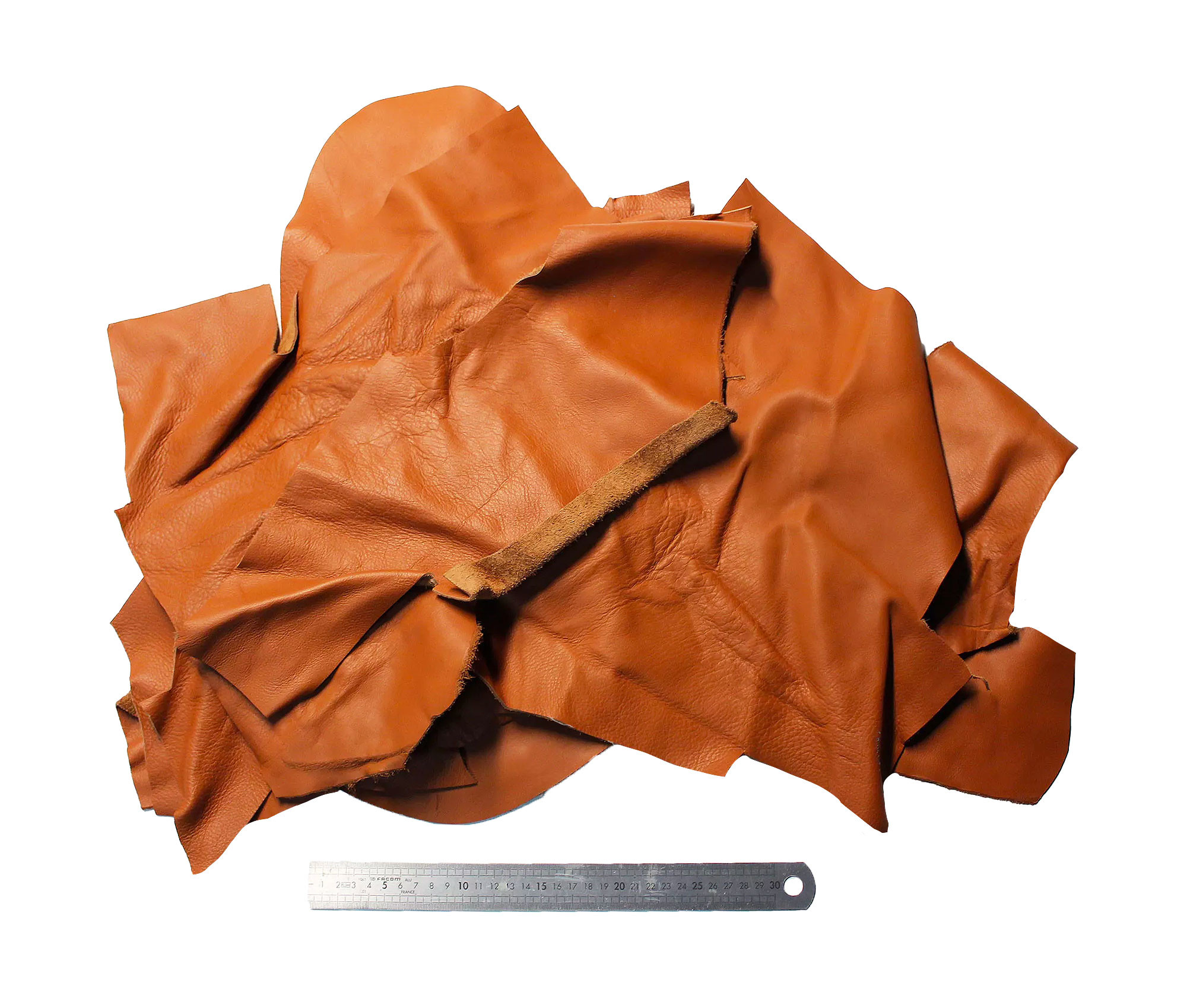chute de cuir de couleur Marron grainé format ( 40 sur 20 cm ) vachette