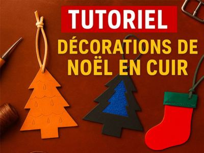 Tutoriel facile : 3 décorations de Noël en cuir à suspendre